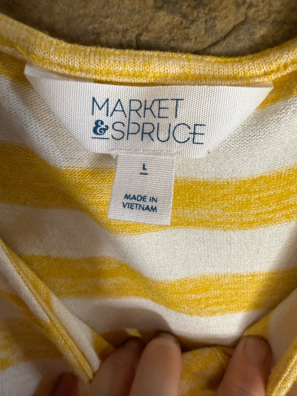 Market & Spruce Yellow and White Striped Midi Tank Dress - Picture 4 of 8